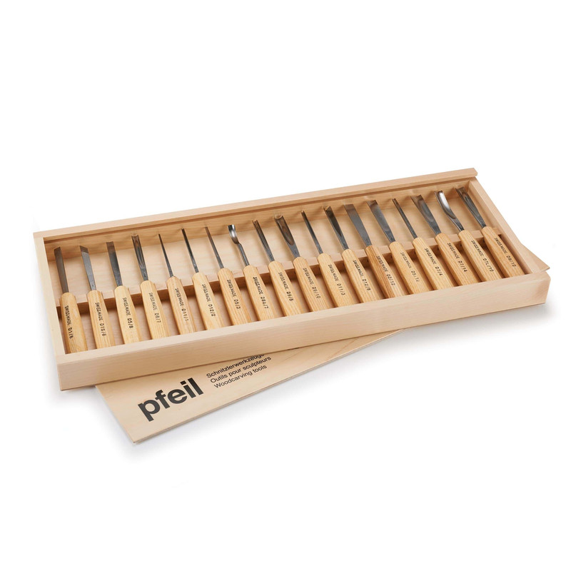 Carving Tool Brienz Collection Intermediate Size Set 18 piece